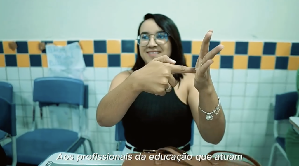 abertura curso de libras para professora Instituto João de Barro